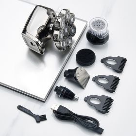 Electric Head Hair Shaver LED Display Ultimate Mens Cordless Rechargeable Wet/Dry Skull & Bald Head Waterproof Razor With Rotary Blades; Clippers