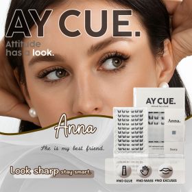 AYCUE #ANNA# Self-adhesive Lash Clusters C Curl 10-14mm 60 Clusters Glue-free Eyelashes Extensions for Natural Look Easy Application Lightweight