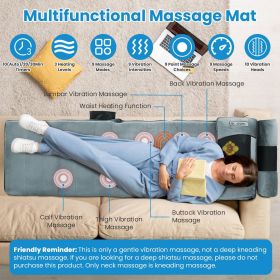 Full Body Electric Massage Mat Heating Vibration Massage Pad Cushion Back Massage Mattress Chair Pad with Neck massage Foot massage Head Pillow I