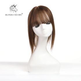 Blonde Chestnut Brown Hand Made Real Human Hair Toppers For Women (Option: Golden)