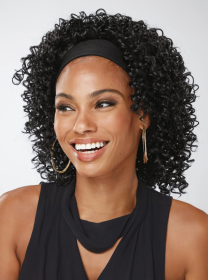 Self-pickup Especially Yours Curly Headband Wig Shoulder-Length Layers Of Natural Spiral Curls With Full, Bouncy Volume, Comfy Stretch Band Runwa (Option: 1B)
