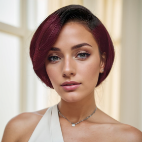 Front Transparent Lace, Styling Hair Scissors, Female Short Straight Hair Non-toxic Wig Human Hair, Wavy Wig Human Hair, No Glue. (Option: 1B99J-8inch)