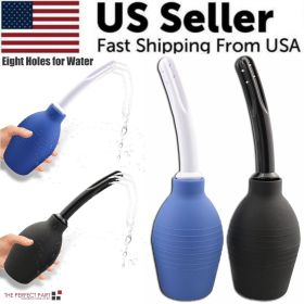 310ml Anal Vaginal Bulb Douche Colonic Irrigation Rubber Enema Bag Cleaner Kit (Enema Color: Black)