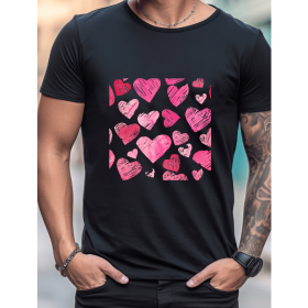 Celebrate in Style with This 100% Cotton Men's Valentine's Day Tee (Style: 495)