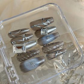 Handmade Long Mechanical Awn Star  Diamond Manicure (Option: Wear Armor Without Tools-XS)